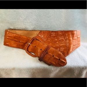 Vintage Crocodile Leather Belt